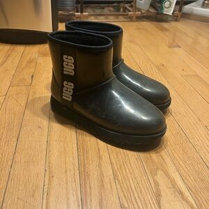UGG Womens Black Rain Boots